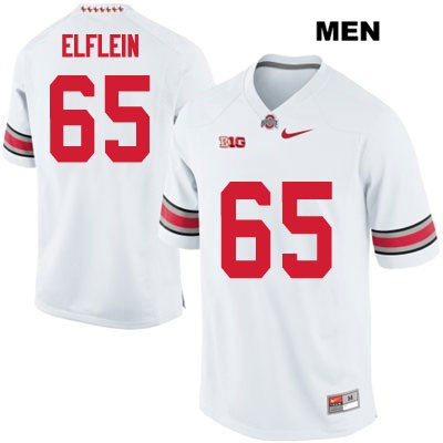 Ohio State Buckeyes Men's Pat Elflein #65 White Authentic Nike College NCAA Stitched Football Jersey XJ19G31TZ
